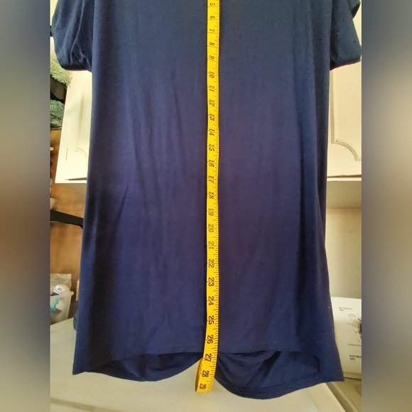 Venus Navy blue draped front tunic. New. Size large. - Picture 11 of 15
